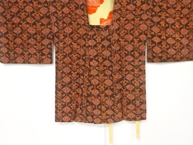 JAPANESE KIMONO / ANTIQUE MICHIYUKI COAT / SILK / TAISHO ROMAN STYLE / FLOWER